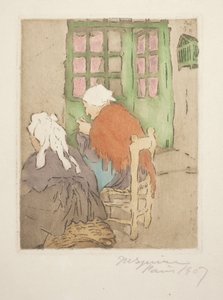 La Porte Verte (Den gröna dörren) (Stickning) av Maud Hunt Squire