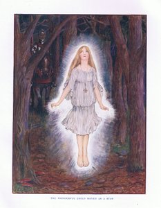 Det underbara barnet rörde sig som en stjärna, illustration från Lady And Fairy Tales, 1914