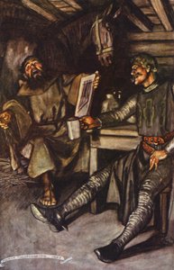 Illustration till Ivanhoe av Sir Walter Scott (färglitografi) av Maurice (after) Greiffenhagen