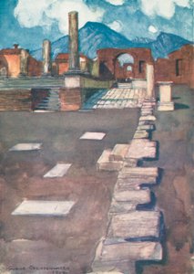 Forum, Pompeji (färglitografi)
