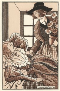 Illustration för Scenes de la Vie de Boheme av Henri Murger (litho)