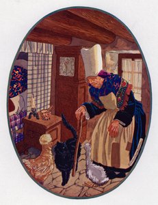Den fula ankungen (färg litho) av Maurice Berty