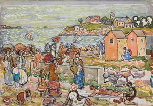 Badare och barnvagnar, c.1919 av Maurice Brazil Prendergast