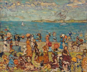 Strandscen av Maurice Brazil Prendergast