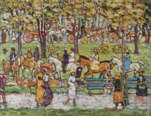 Central Park, ca 1914-15 av Maurice Brazil Prendergast