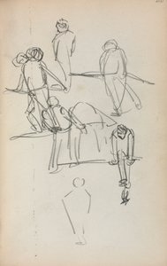 Italiensk skissbok: Figurer sida 200, 1898-1899. av Maurice Brazil Prendergast