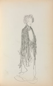 Italiensk skissbok: Stående kvinna sida 213, 1898-1899. av Maurice Brazil Prendergast