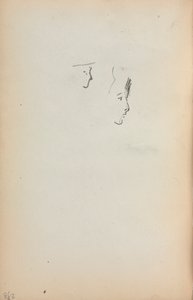 Italiensk skissbok: Två profiler sida 258, 1898-1899. av Maurice Brazil Prendergast