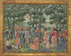 Landskap med figurer, 1921 av Maurice Brazil Prendergast
