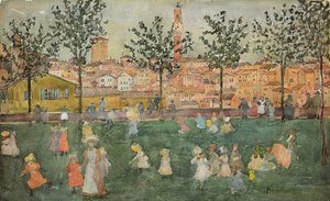 Siena, ca 1898-99 av Maurice Brazil Prendergast