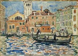 Venedig, ca 1909 av Maurice Brazil Prendergast