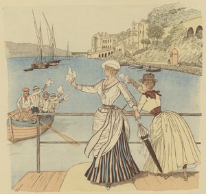 Monte Carlo, säger farväl till fiskarna av Maurice Charles Mathieu Bonvoisin