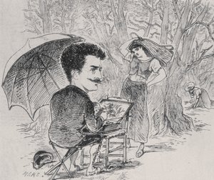Rops målar sina olivplockare, 1877 av Maurice Charles Mathieu Bonvoisin