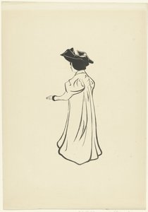 Stående kvinna med hatt och utsträckt arm Etude pour un portrait (originaltitel) L
