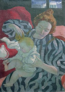 En mor tvättar sitt barn, 1895 av Maurice Denis