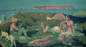 Ett havslandskap i gröna toner av Maurice Denis