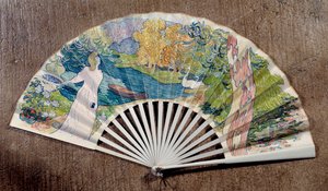 Förlovningsfläkt, dekorerad av Maurice Denis (1870-1943) 1891 av Maurice Denis