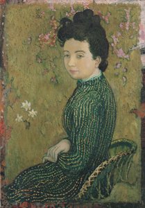 Eva Meurier i en grön klänning, 1891 av Maurice Denis