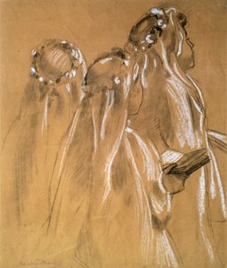 Flickor med kransarna, 1905-1906. av Maurice Denis