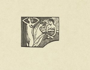 Illustration vid gedicht ut paketet Sagesse van Paul Verlaine Prov av graverat trä för visdom The Trial (serietitel) av Maurice Denis