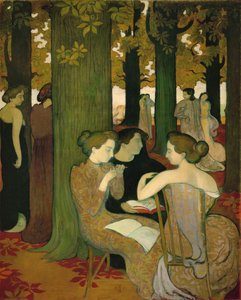 Muses ... (målning på duk) av Maurice Denis