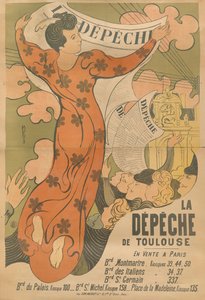 Affisch för tidningen La Dépêche de Toulouse, 1892.