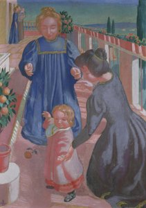 De första stegen på terrassen vid Fiesole, 1898 av Maurice Denis