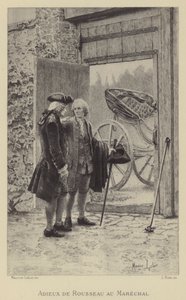 Farväl av Rousseau till marskalken (gravyr) av Maurice Leloir