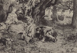Illustration till bok VI av Jean-Jacques Rousseaus bekännelser (gravyr) av Maurice Leloir