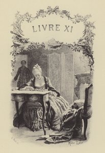 Illustration till bok XI av Jean-Jacques Rousseaus bekännelser (gravyr) av Maurice Leloir