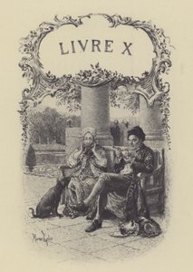 Illustration till bok X av Jean-Jacques Rousseaus bekännelser (gravyr) av Maurice Leloir