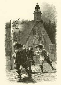 Illustration för De tre musketörerna (gravyr)