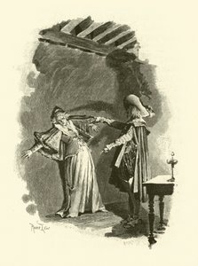 Illustration för De tre musketörerna (gravyr) av Maurice Leloir