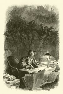 Illustration för De tre musketörerna (gravyr) av Maurice Leloir