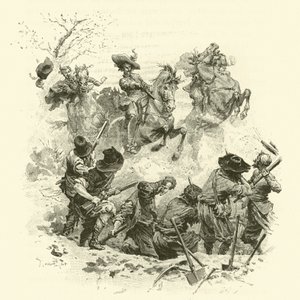 Illustration för De tre musketörerna (gravyr)