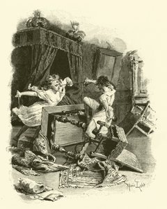 Illustration för De tre musketörerna (gravyr) av Maurice Leloir