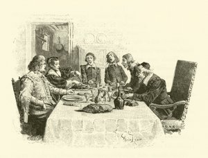 Illustration för De tre musketörerna (gravyr) av Maurice Leloir