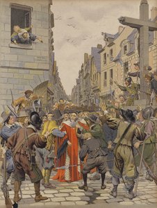 Barrikadernas dag, Mathieu Mole på Croix du Trahoir av Maurice Leloir