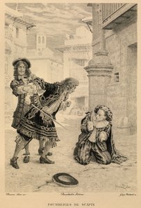 Les fourberies de Scapin av Moliere av Maurice Leloir