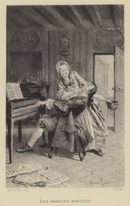 De brända drogerna (gravyr) av Maurice Leloir