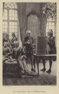 Porträttet av Marechale (gravyr) av Maurice Leloir