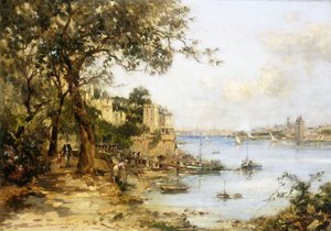 Avstigning vid Dinard (olja på duk) av Maurice Levis
