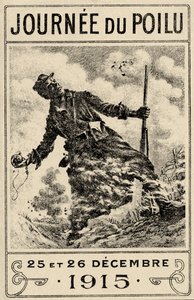 Fransk propagandaaffisch "Hairy Day". 25 och 26 december 1915", utg. 1915 (färg litho)
