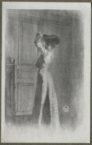 Fashionabla kvinna av Maurice Louis Henri Newmont