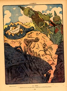 Illustration för tidskriften "La Baionette" av Maurice Neumont