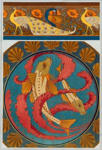Designer för påfågel- och vallmogräns, pub. 1897.