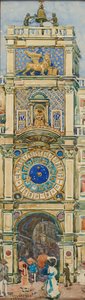 Uhrturm, Markusplatz, Venedig av Maurice Prendergast