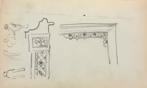 Italiensk skissbok: Arkitektoniska detaljer och figurer (sidan 199) av Maurice Prendergast