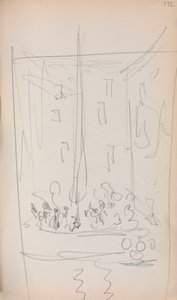Italiensk skissbok: Båt med figurer (sidan 172) av Maurice Prendergast