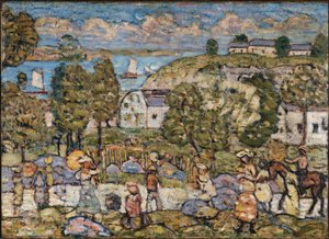 Landskap nära Nahant av Maurice Prendergast